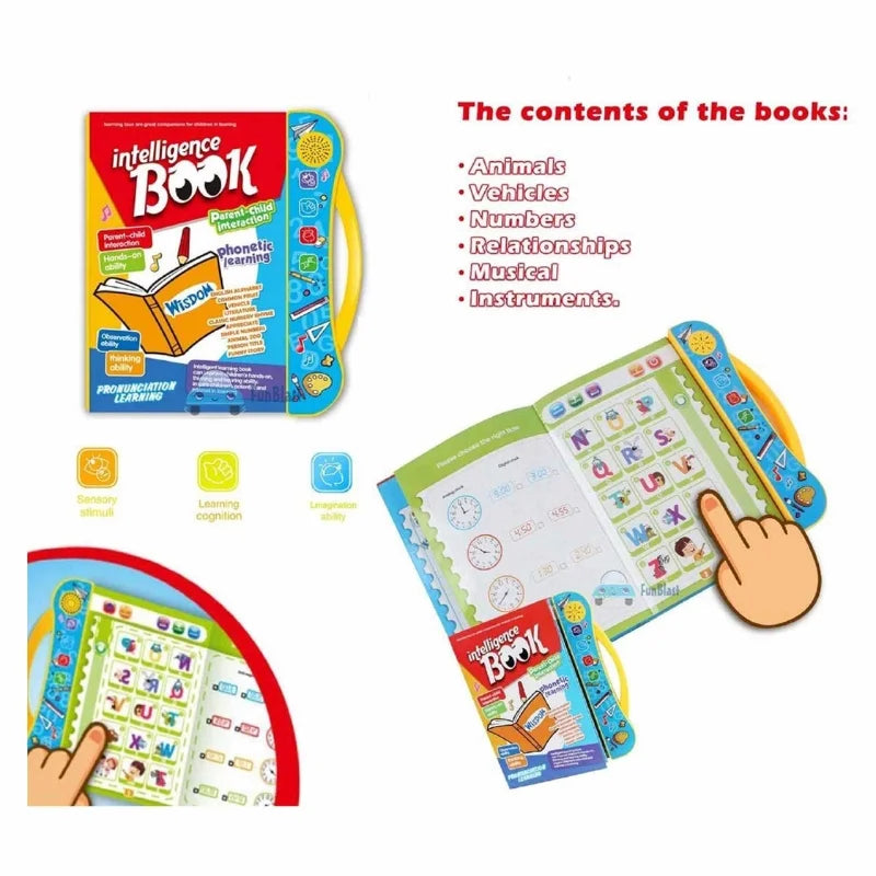 Intelligence Learning Book For Kids | Interactive English Letters Numbers And Sounds