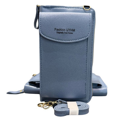 Portable Soft Leather Women’s Crossbody Bag | Light Blue
