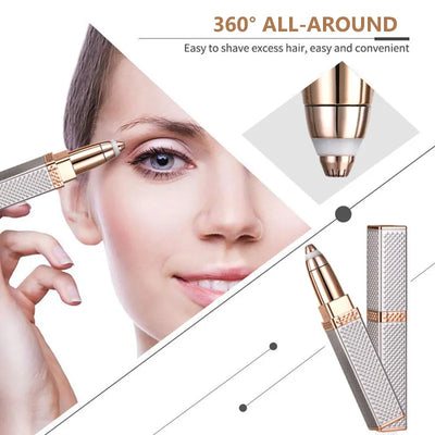 2-in-1 Flawless Facial Hair Remover & Eyebrow Trimmer