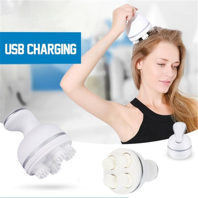 Scalp Massager — with 4 Moveable Clusters