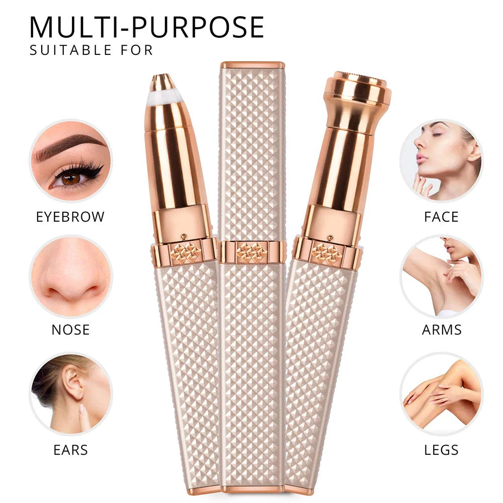 2-in-1 Flawless Facial Hair Remover & Eyebrow Trimmer