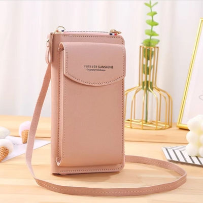 Portable Soft Leather Women’s Crossbody Bag | Pink Color