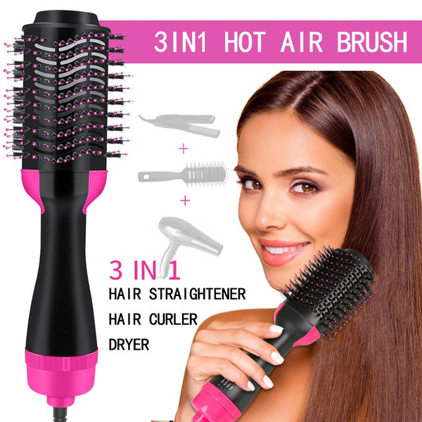 One Step Hot Air Brush | 3-in-1 | Dryer, Straightener & Volumizer