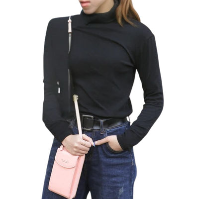 Portable Soft Leather Women’s Crossbody Bag | Pink Color