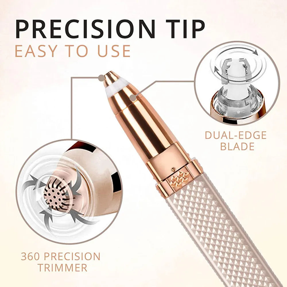2-in-1 Flawless Facial Hair Remover & Eyebrow Trimmer