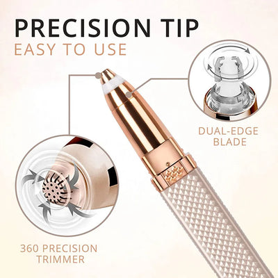 2-in-1 Flawless Facial Hair Remover & Eyebrow Trimmer