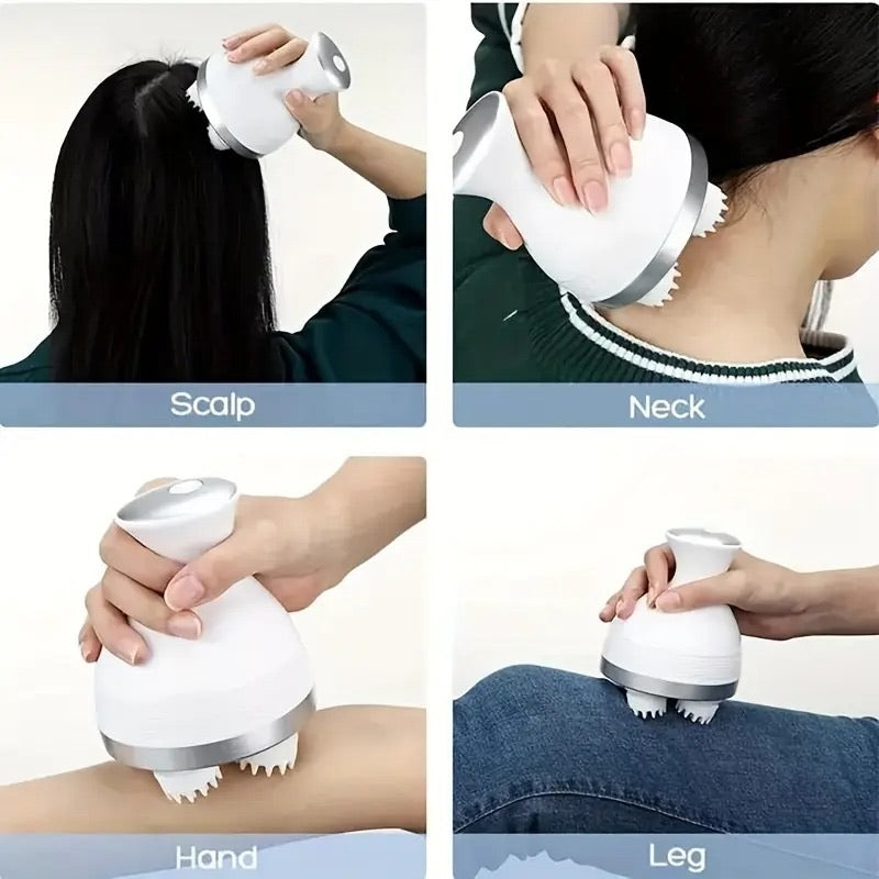 Scalp Massager — with 4 Moveable Clusters